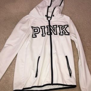 black & white pink hoodie